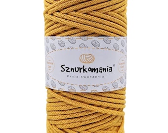 Yellow 3mm Braided Cotton Cord: 100m Macrame Rope