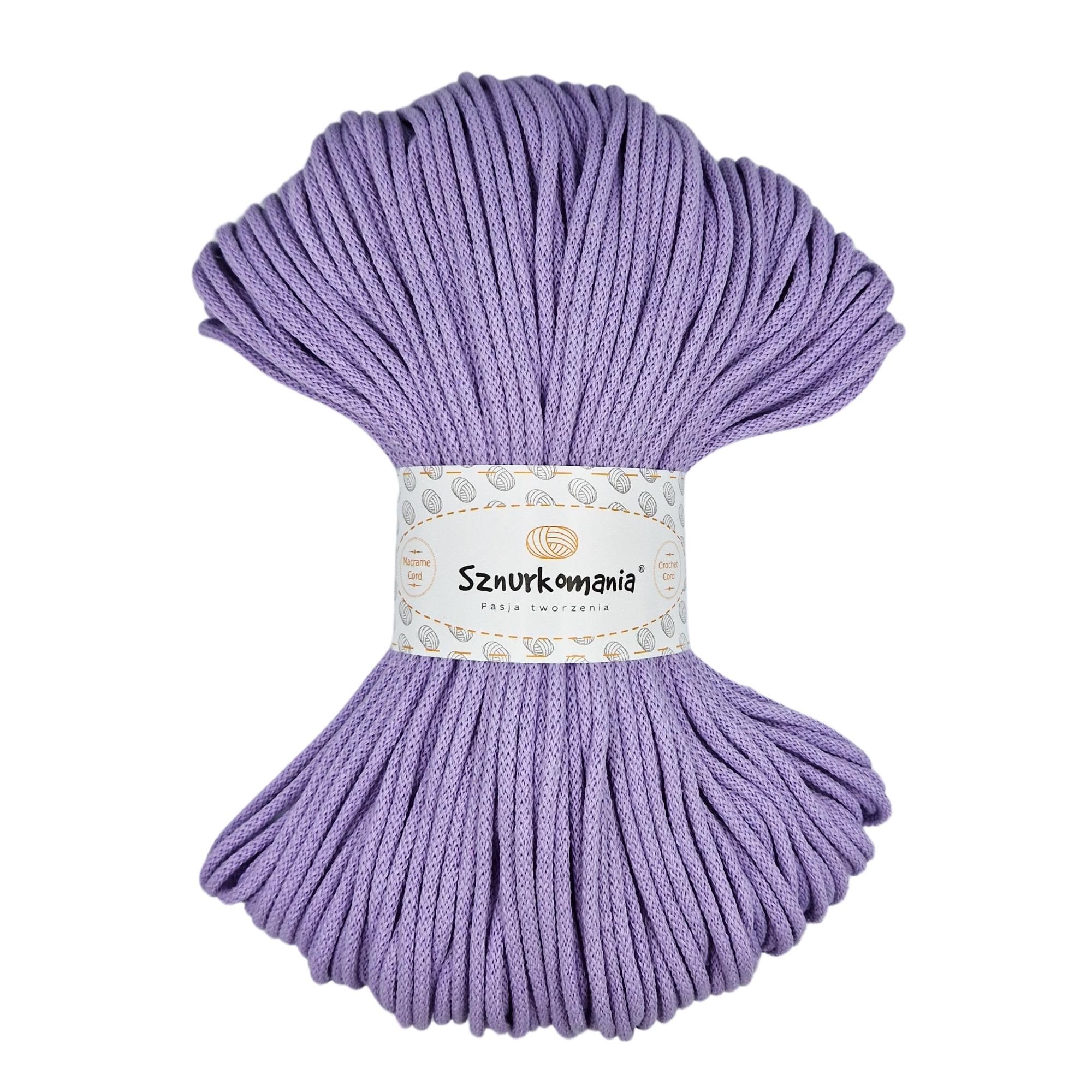 Lavender 3mm Braided Cotton Cord: 100m Macrame Rope