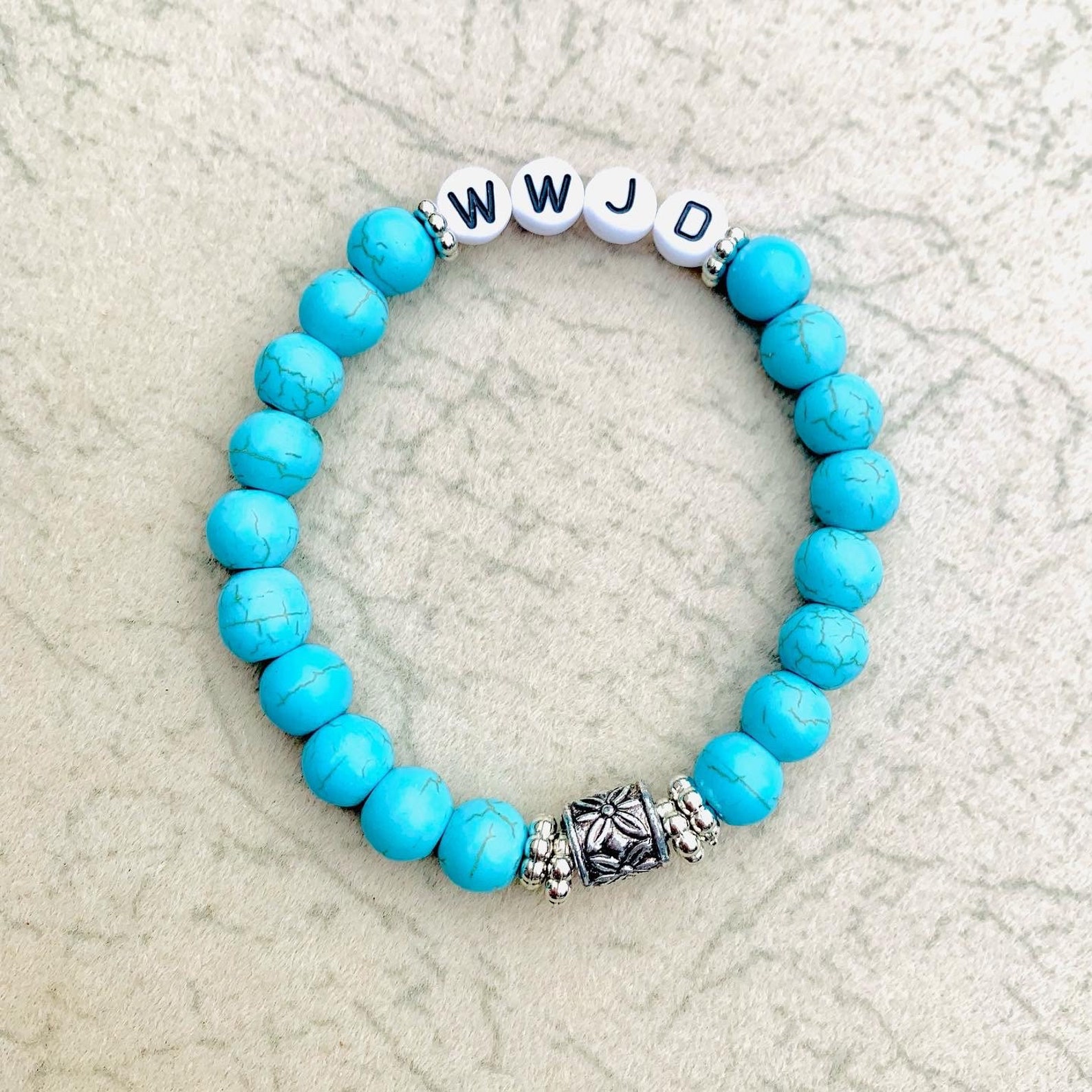 Bead bracelet What would Jesus do Religious gift Etsy