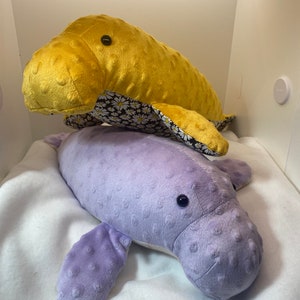 Manatee Plushy-weighted option- sea creature- sea cow