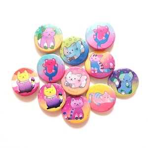 Pride flag cat pin Gay Pride LGBTQ Pins