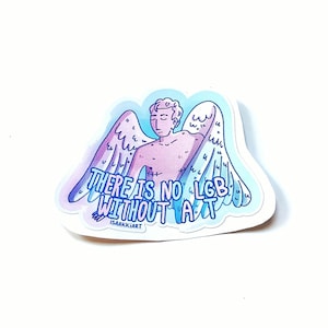 Il n'y a pas de LGBT sans un T / Autocollant vinyle /