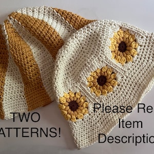 Summer Bucket Hats Two Crochet Patterns!