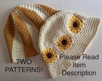 Summer Bucket Hats Two Crochet Patterns!