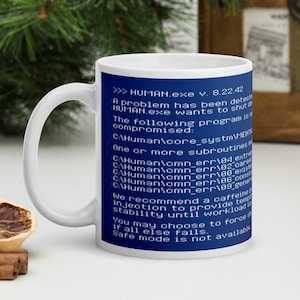 Blue Screen of Death Mug: Funny Geek Programmer Gift