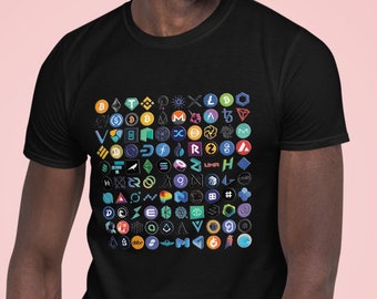 Crypto Logos T-Shirt / Crypto Gift / Altcoin Shirt / Cryptocurrency Lover / Bitcoin Ethereum Solana Cardano Polkadot