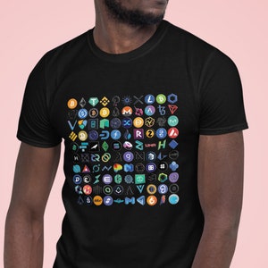 Crypto Logos T-Shirt / Crypto Gift / Altcoin Shirt / Cryptocurrency Lover / Bitcoin Ethereum Solana Cardano Polkadot