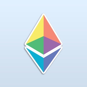 Ethereum 2.0 Color Sticker | Crypto HODLer Trader Gift | Web3 Ethereum ETH Cryptocurrency Merch