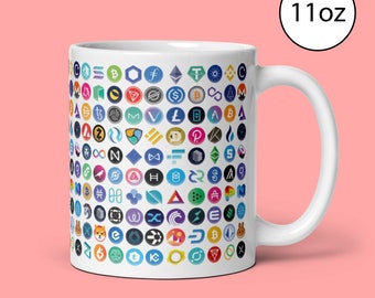 Crypto Coins Mug / Stocks Crypto Lover / Trader Investor Gift / Bitcoin Ethereum Solana Cardano SHIB