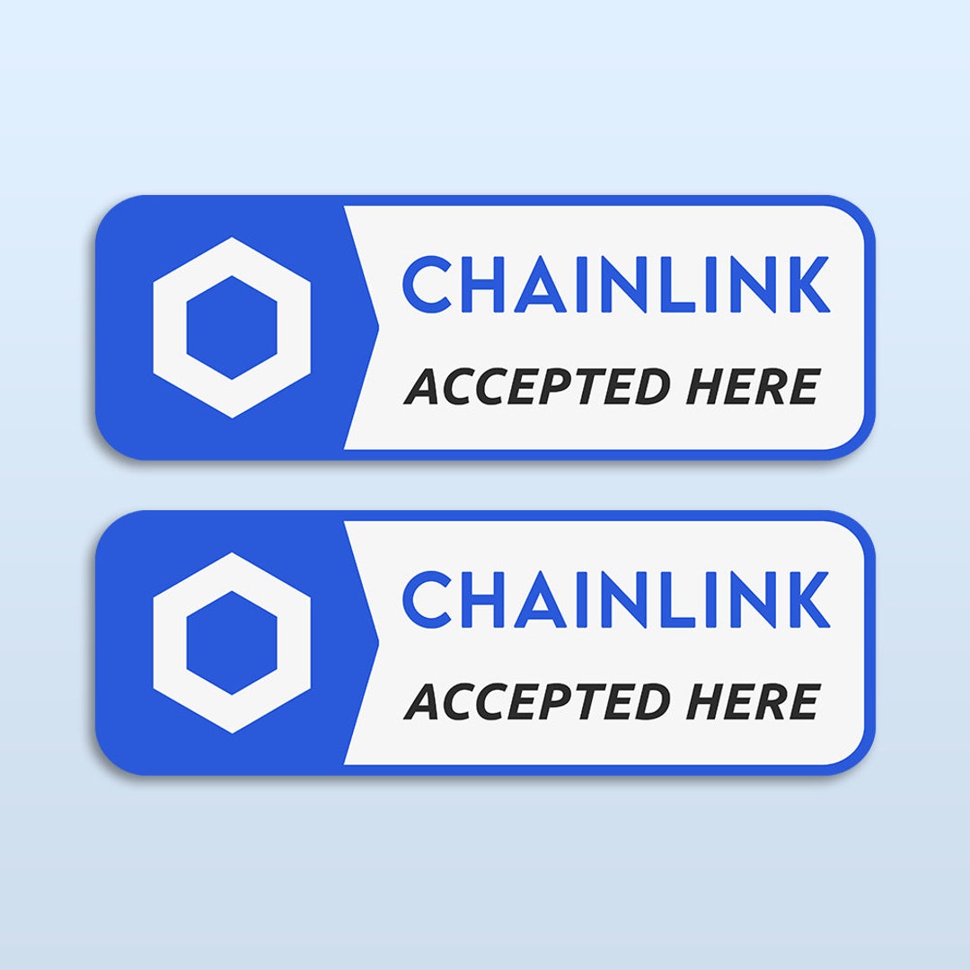 Chainlink Accepted Here Sticker X2 | LINK Cryptocurrency Merch | Crypto  Payment Trader Gift - Etsy