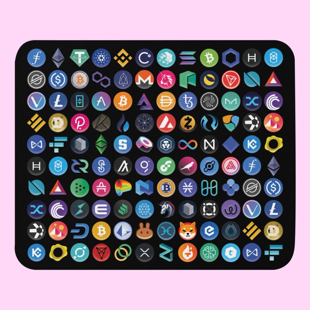 Crypto Logos Mouse Pad / Crypto Gift / Bitcoin Trader Investor - Etsy