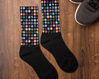Crypto Logo Socks / Crypto Trader Investor Gift