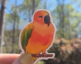 Rainbow Parrot / Bird Sticker / Cute Stickers / Rainbow Sticker / Laptop Sticker / Cute Animal Stickers