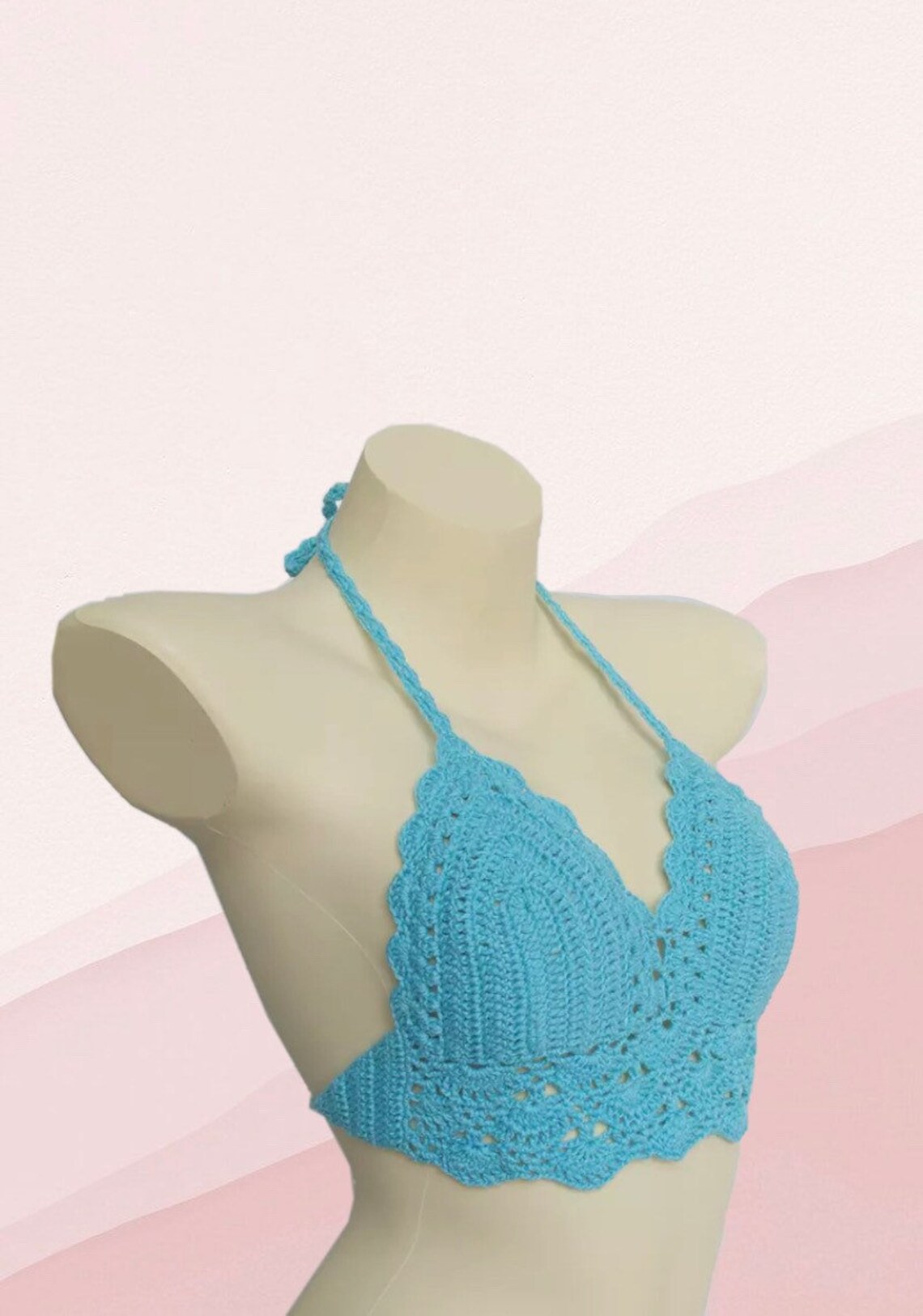 Crochet de punto bikini top/Brallete ENVÍO GRATIS EN EL Etsy