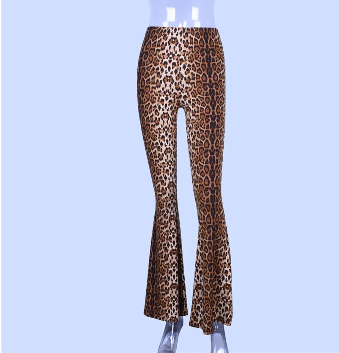 leopard print flare leggings