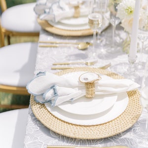 Rattan Oyster Shell Napkin Ring Holders, Christmas Gifts, Table Settings, Holiday Decor, Oyster Shell Art, Gifts for Her, Wedding Gifts
