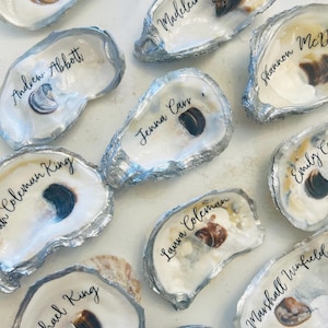 Oyster Shell Place Cards, Wedding Place Cards, Oyster Place Cards, Oyster Wedding Favor,  Wedding Placecards, Wedding Decor