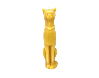 Egyptian Cat Beeswax Candle