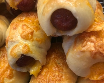 24 Kolaches w/ Sausage & Cheddar Cheese Fresh-Baked and Homemade