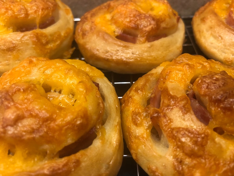 12 Kolaches W/ Ham & Cheddar Cheese Homemade Freshbaked Etsy