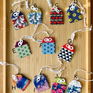 Amulet Bag | Japanese Omamori | made of traditional Japanese cloth | comes with 10g crystal