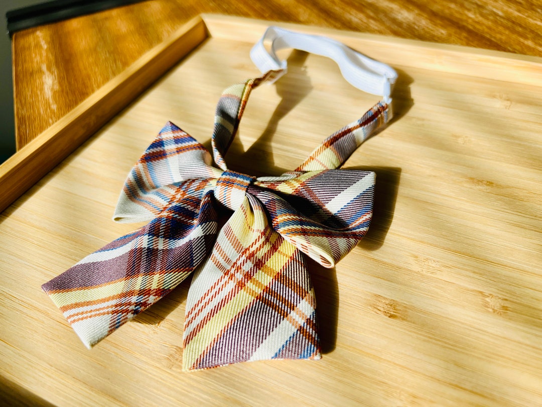 Kawaii Japanese Bow Tie / Plaid Bowtie / Japanese Student Uniform
