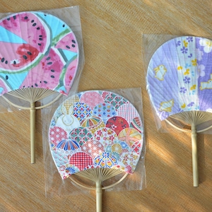 Mini ventilatore giapponese/Uchiwa/Paddle fan - anguria - Decorazioni per la casa • Oggetti di scena • Regalo • Bomboniere