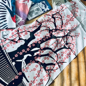 Tenugui Japanese cloth | Sakura fabric | Tapestry wall hanging