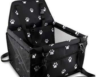 Tasca portaoggetti con Cerniera Portatile Pet Dog Cat Car Booster Sedile di Sicurezza Pieghevole Pet Travel Carry Bag con Clip-on Guinzaglio di Sicurezza 