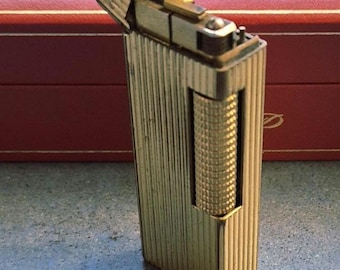 ダンヒルライター、スイス製、1960年代、金メッキ、ギフトに最適、炎