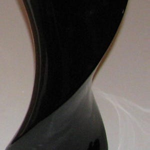 Handmade in Italy, CIRCOEL vase in Deruta ceramic with black enamel.