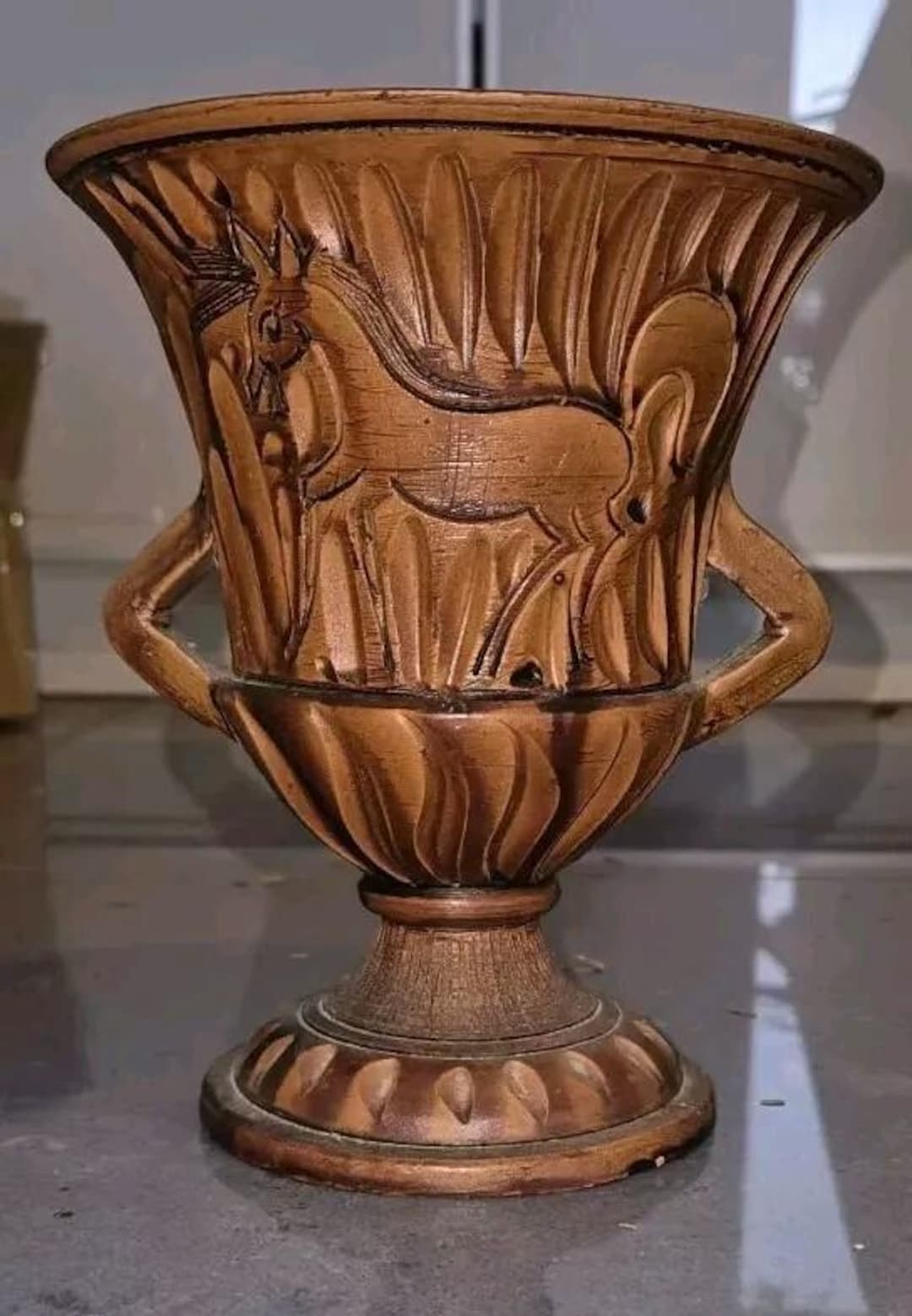 Handturned and Handcarved Wooden Cup With Horses Handmade Vase Etsy — free download