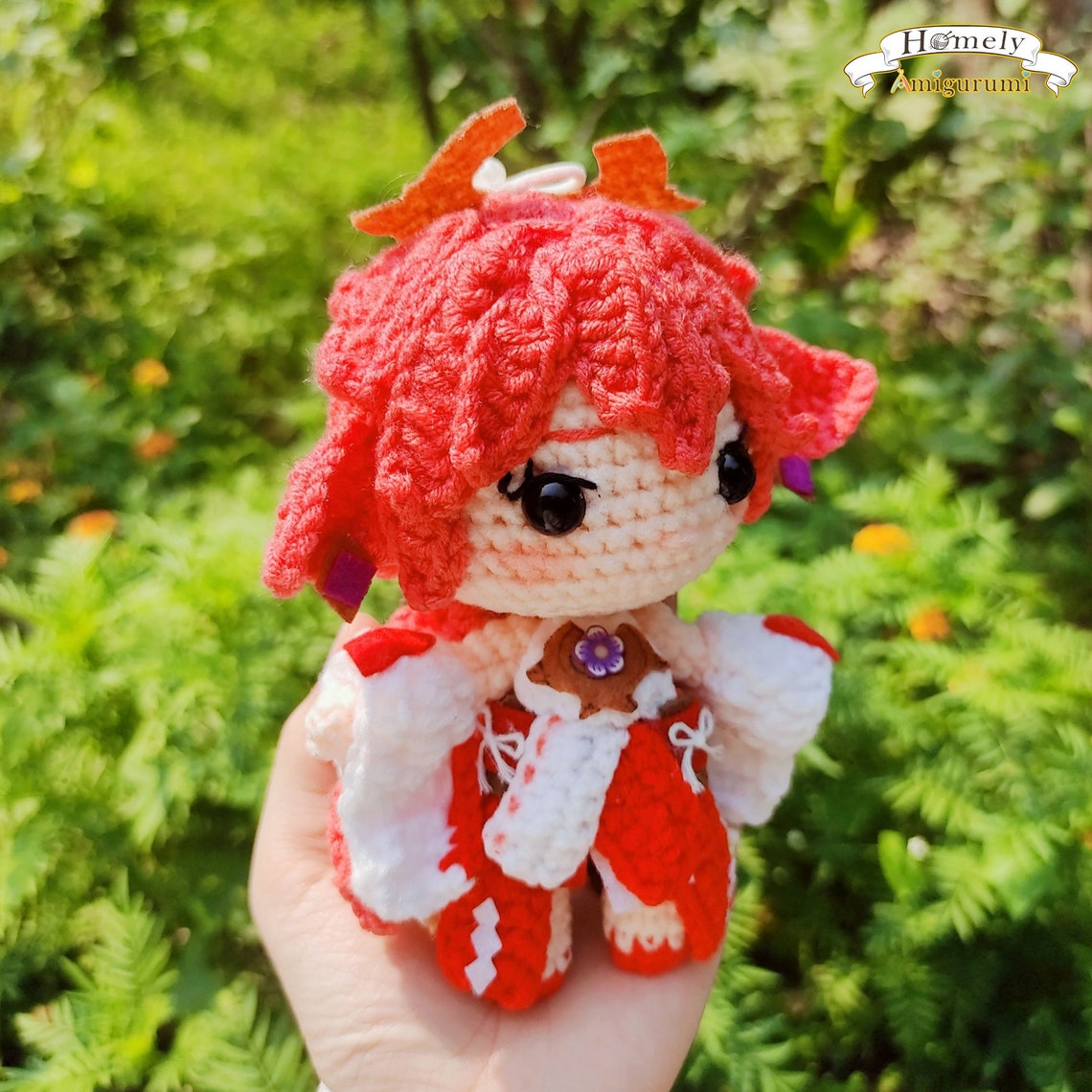 Genshin Impact Yae Miko Plushies Doll Amigurumi Chibi Style Etsy Ireland