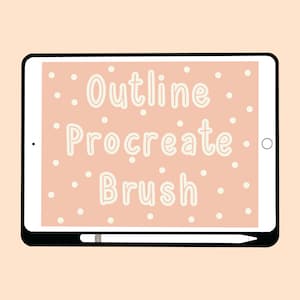 Outline Inline Procreate Brush | Monoline brush, Digital lettering, iPad lettering, Digital art, Instant download, Digital lettering brush