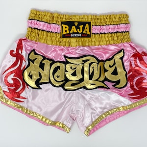 4 colors - Satin Muay Thai Boxing Shorts Adults Made in Thailand