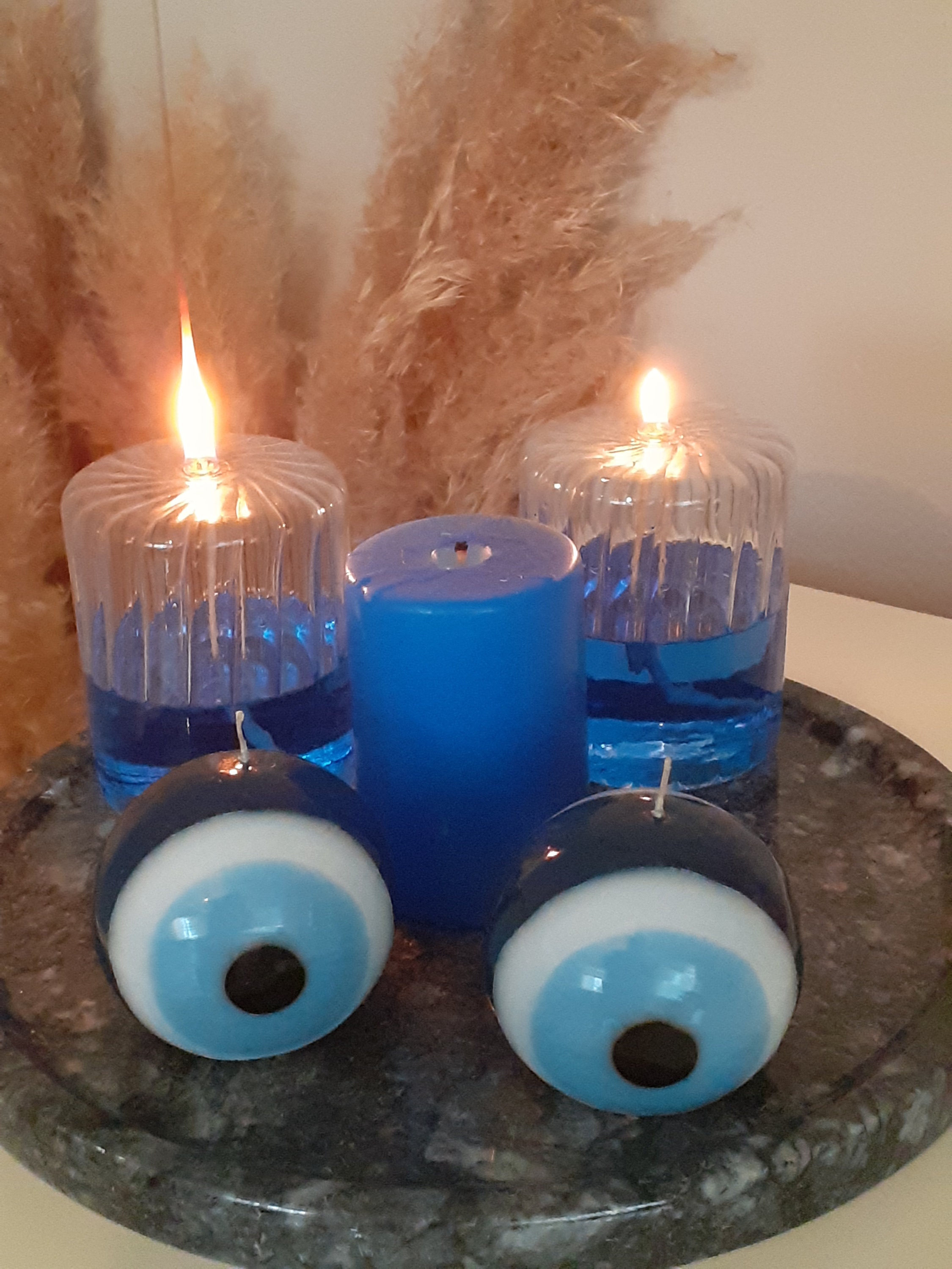 Buy Evil Eye Candle, Blue Globe Evil Eye Candle, Evil Eye Home