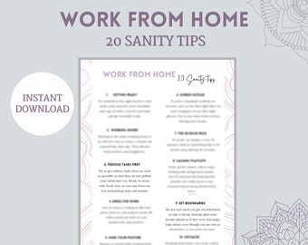 Dicas de bem-estar para trabalho remoto - Autocuidado, trabalho em casa - Organização do trabalho - WFH - dicas Arquivo PDF digital - A4