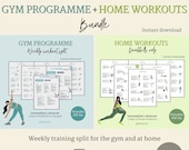 Gym & Home Workout Plan Bundle: Strength Training (PDF Files)