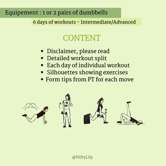 Home Workout Plan Dumbbells Only Strength Training Fitness Program