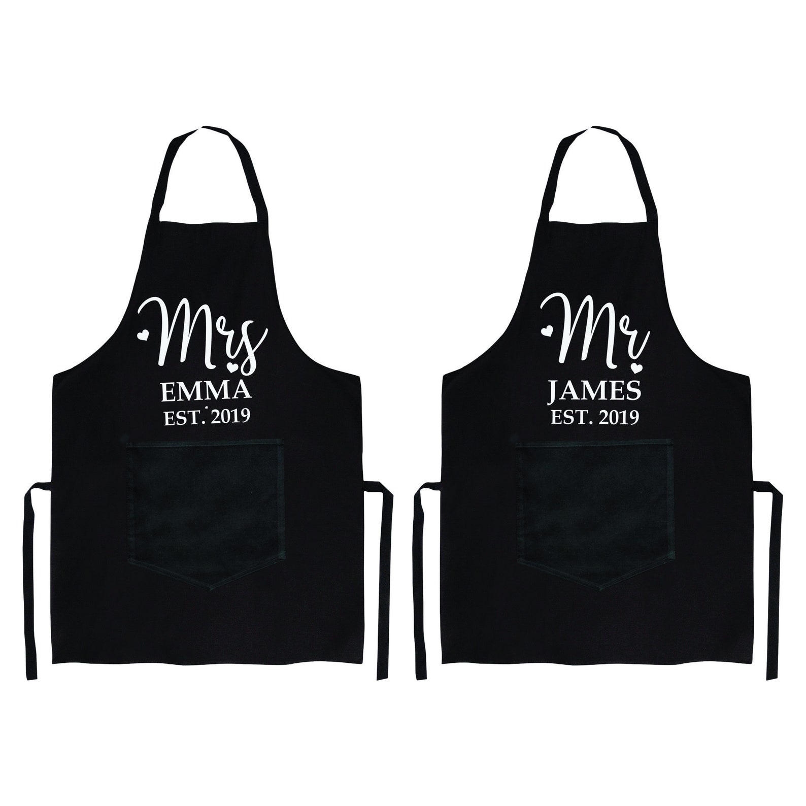 Couple Apron Gift Personalised 2nd Wedding Anniversary Gift Etsy