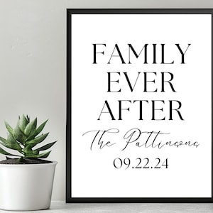 Adoption Sign | Custom Family Adoption Celebration Gift, Gift for Adoptive Family, Family Name Special Dates Foster Care International Adopt
