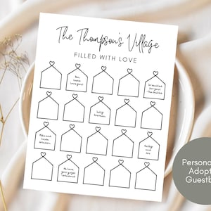 Personalized Adoption Party Guest Book | Adoption or Foster Care | Canva Template | Printable at Home, Adoption Gift, Filled with Love