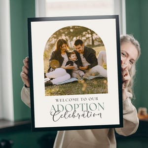 Adoption Sign for Celebration or Foster Care Adoption Sign Party Decor | Adoption Decoration Sign | Officially Official