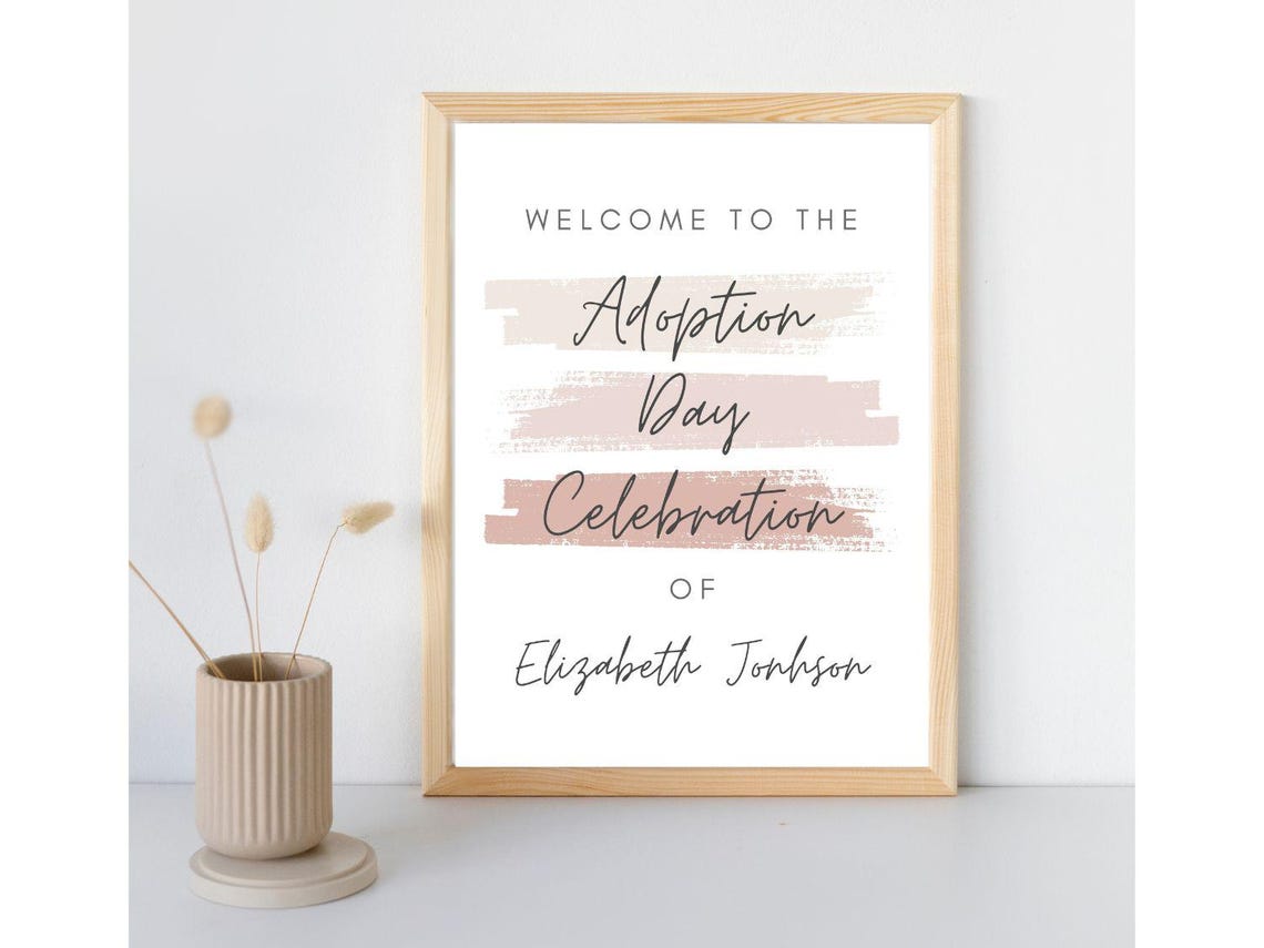 Adoption Day or Foster Care Adoption Sign Party Decor | Adoption Gift ...