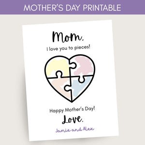 Regalo veloce per la festa della mamma / Pagina da colorare stampabile "Ti amo da morire" / Regalo speciale per mamma e mamma / Attività di colorazione per bambini fai da te veloce