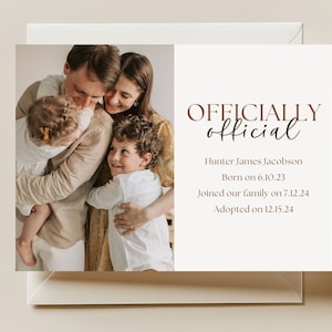 Adoption Announcement Template | Official Adoption Celebration Template | Edit in Canva | Officially Official