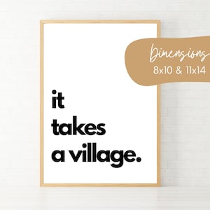 Es braucht ein Dorf Adoption Print