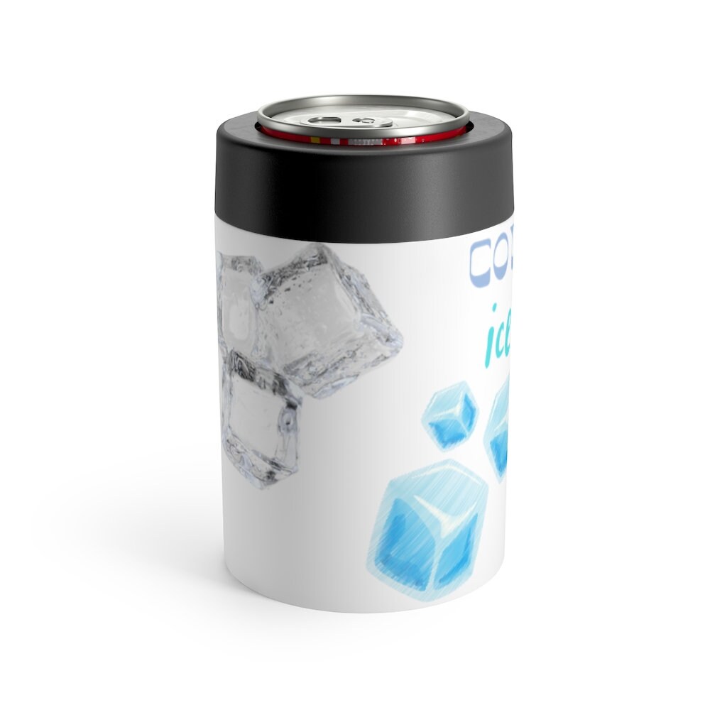 Beer Can Cozy Holder Cold as Ice With Ice Cube Pattern Etsy UK