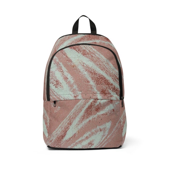 Pink & White Designer Backpack Travel Designer Work Bag 