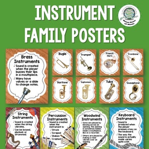 Real Photo Instrument Family Poster Set